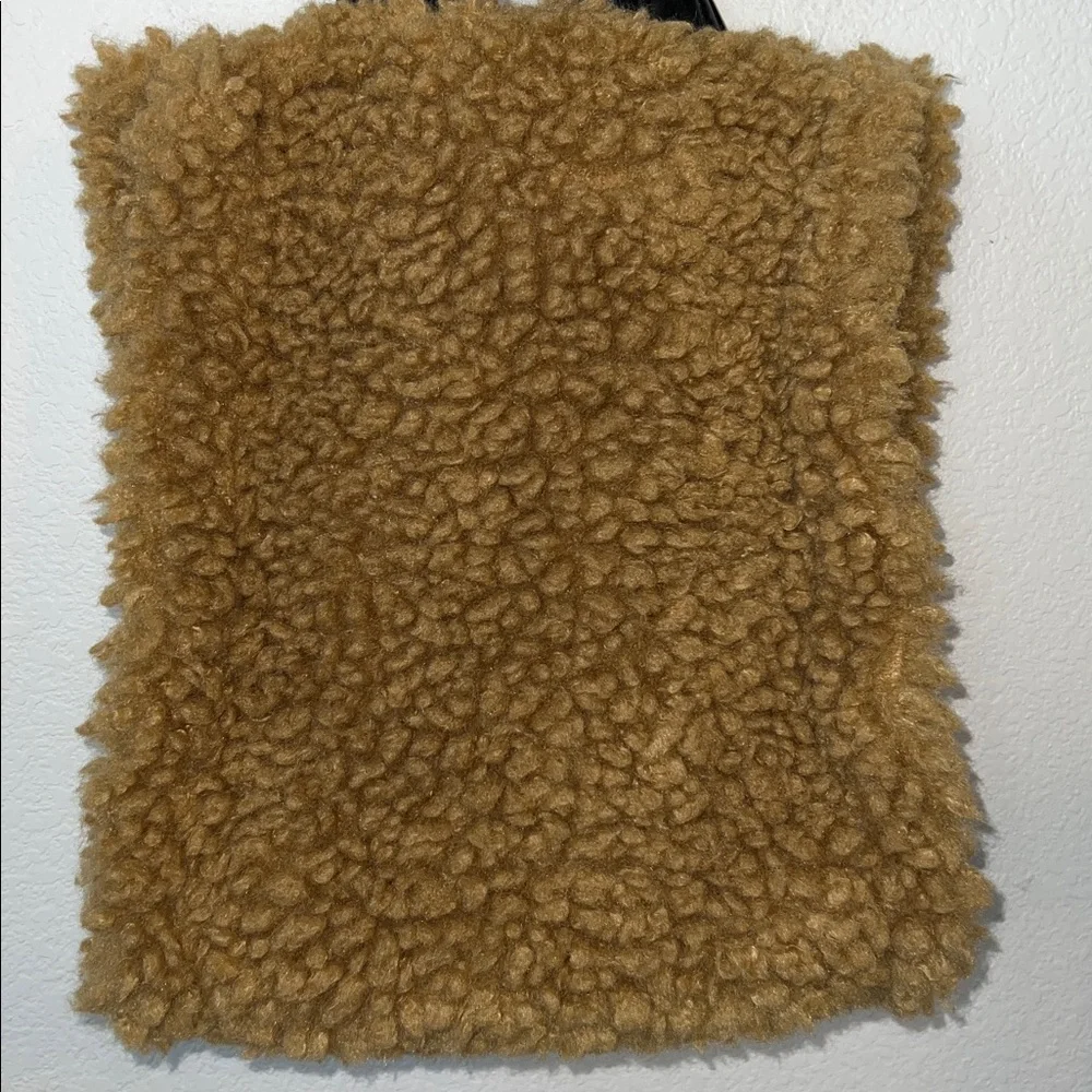 Stand Studio Leia Faux Fur Sherpa Tote Bag In Nougat